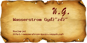 Wasserstrom Győző névjegykártya
